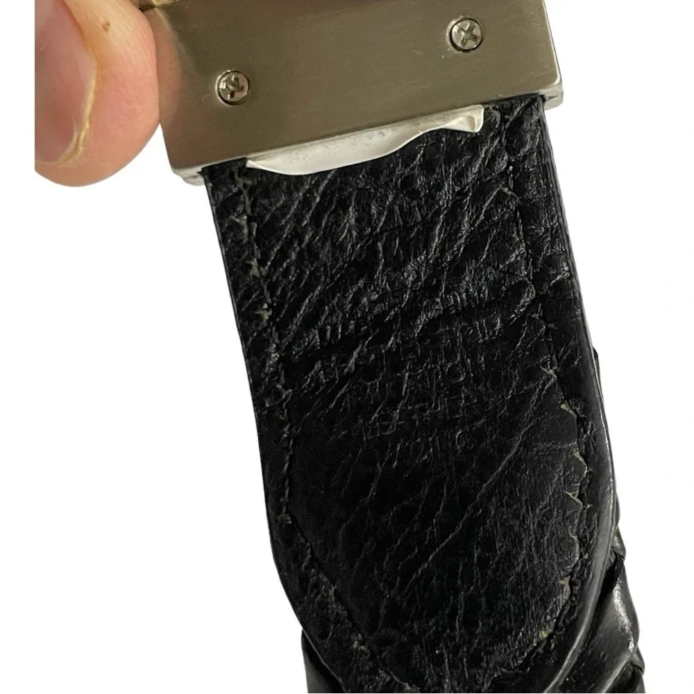 Braided Reversible Belt size M Black and Brown